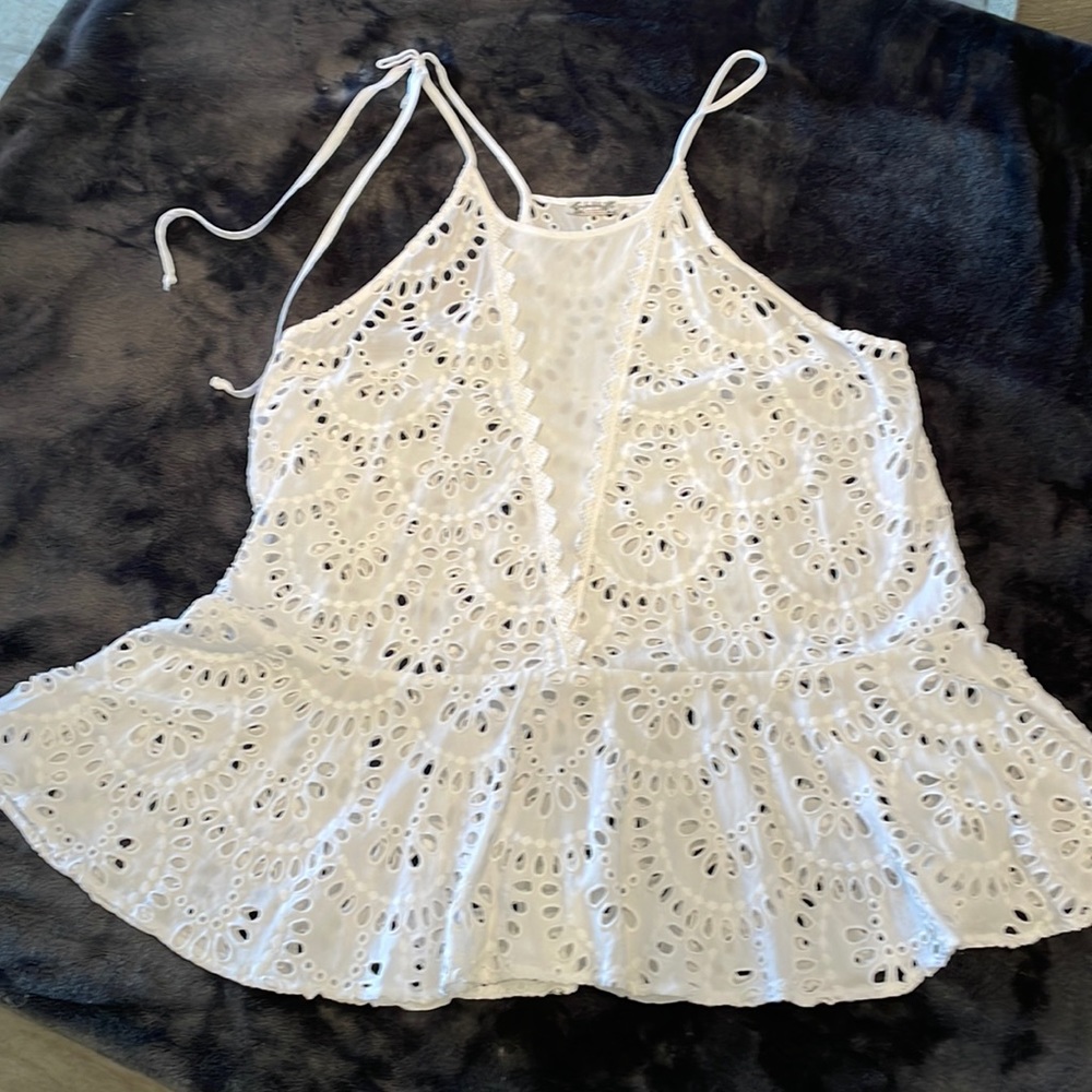 White Lace Free People tank top sz.L
